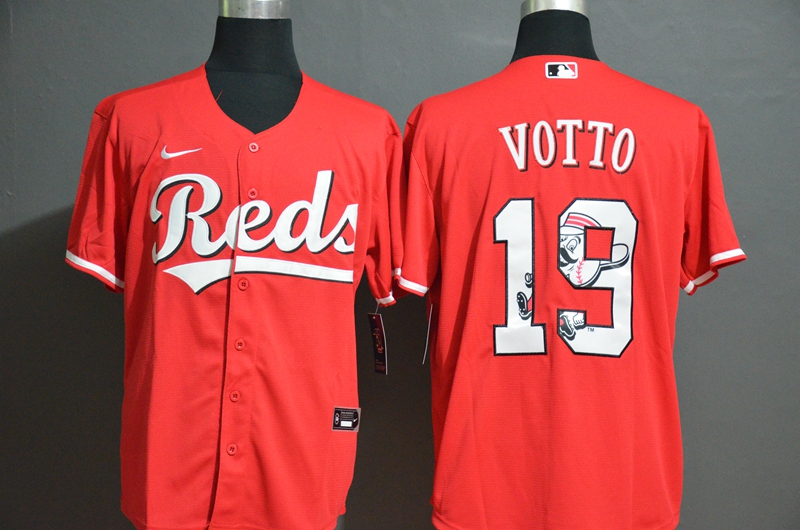 MLB Men Cincinnati Reds 19 Joey Votto Nike red Home 2020 Jersey